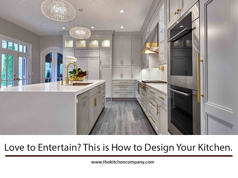 Kitchen design with hosting in mind