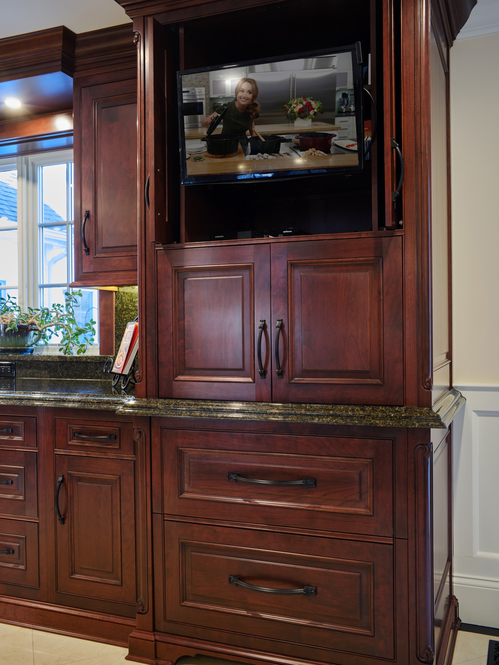Elegant Cherry Kitchen Design in Westport CT | The Kitchen ...